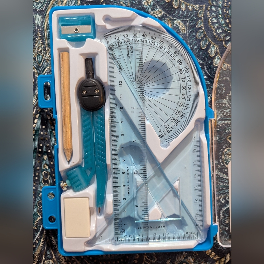 Meijer Math Set with Blue and White Tools - Picture 3 of 3